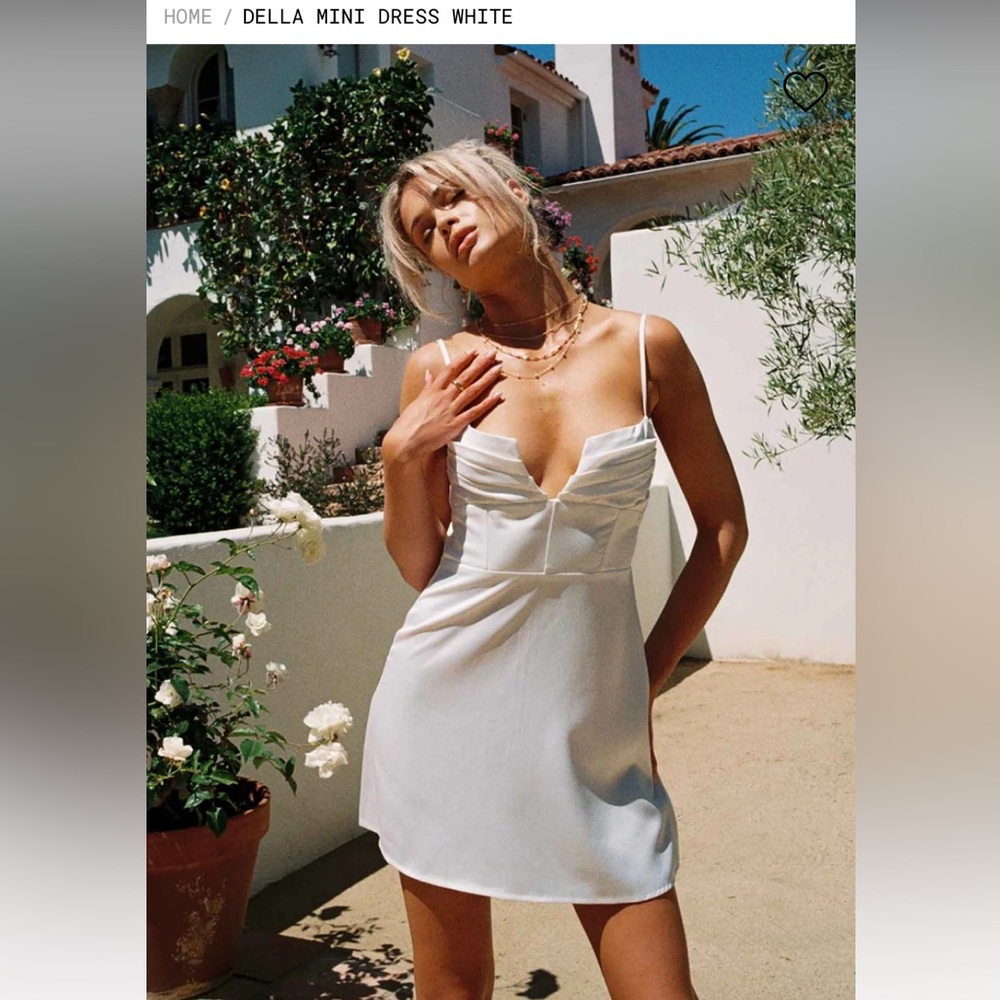 Princess Polly- White Dress- NEW WITH TAGS